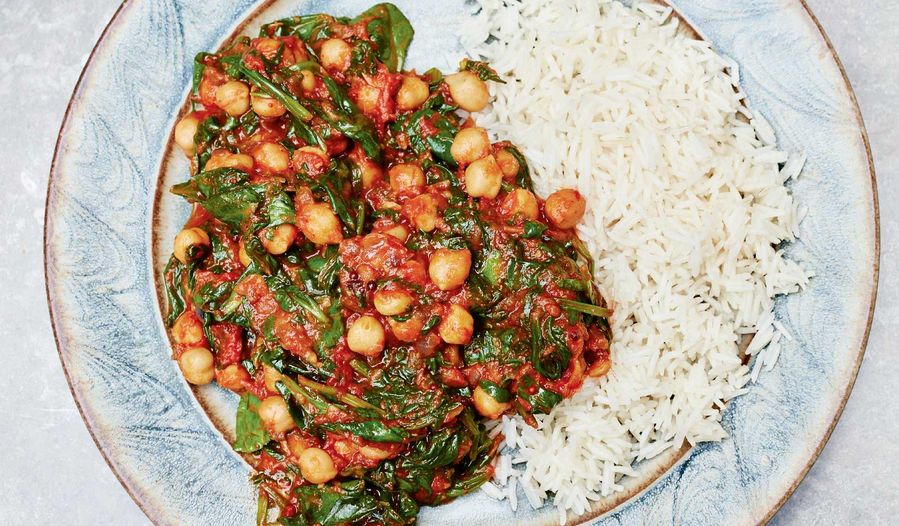 Spinach, Tomato & Chick Pea Curry